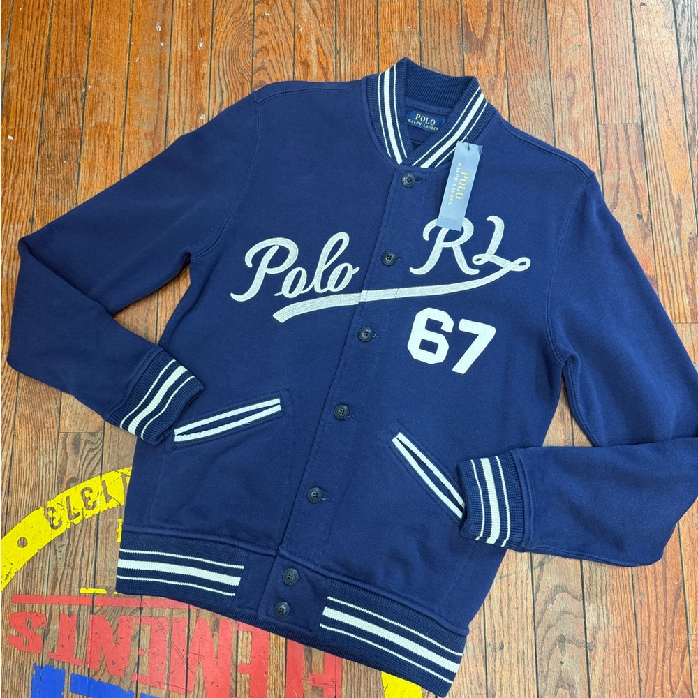 Polo by Ralph Lauren Men's Blue Varsity Jacket